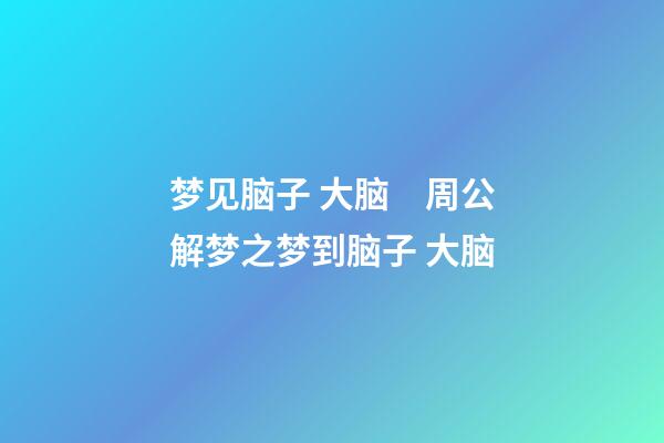 梦见脑子 大脑　周公解梦之梦到脑子 大脑
